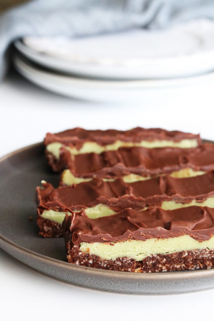 triple layer avocado fudge bars