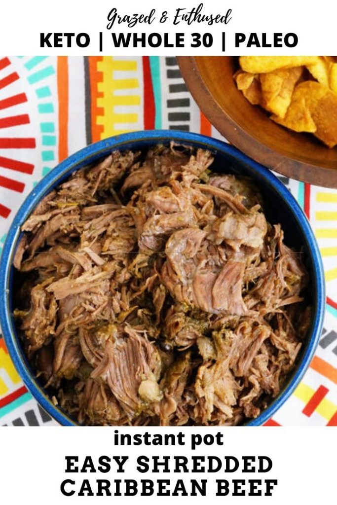 Shredded Caribbean Beef instant pot