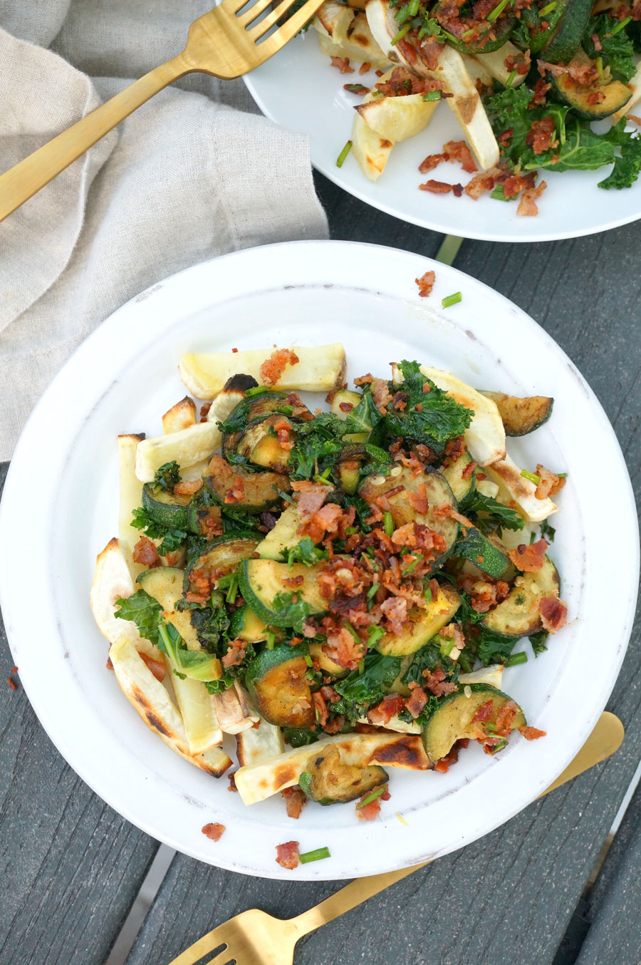 paleo fries with bacon