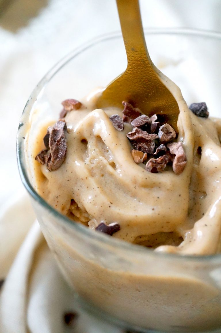 Caramel Vanilla Bean Ice Cream (sweetener-free!) - Grazed & Enthused
