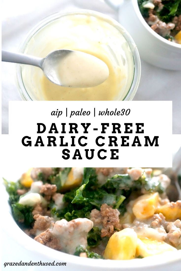 DAIRY-FREE GARLIC CREAM SAUCE