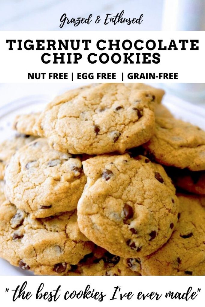 Tigernut Chocolate Chip Cookies- nut-free, egg-free