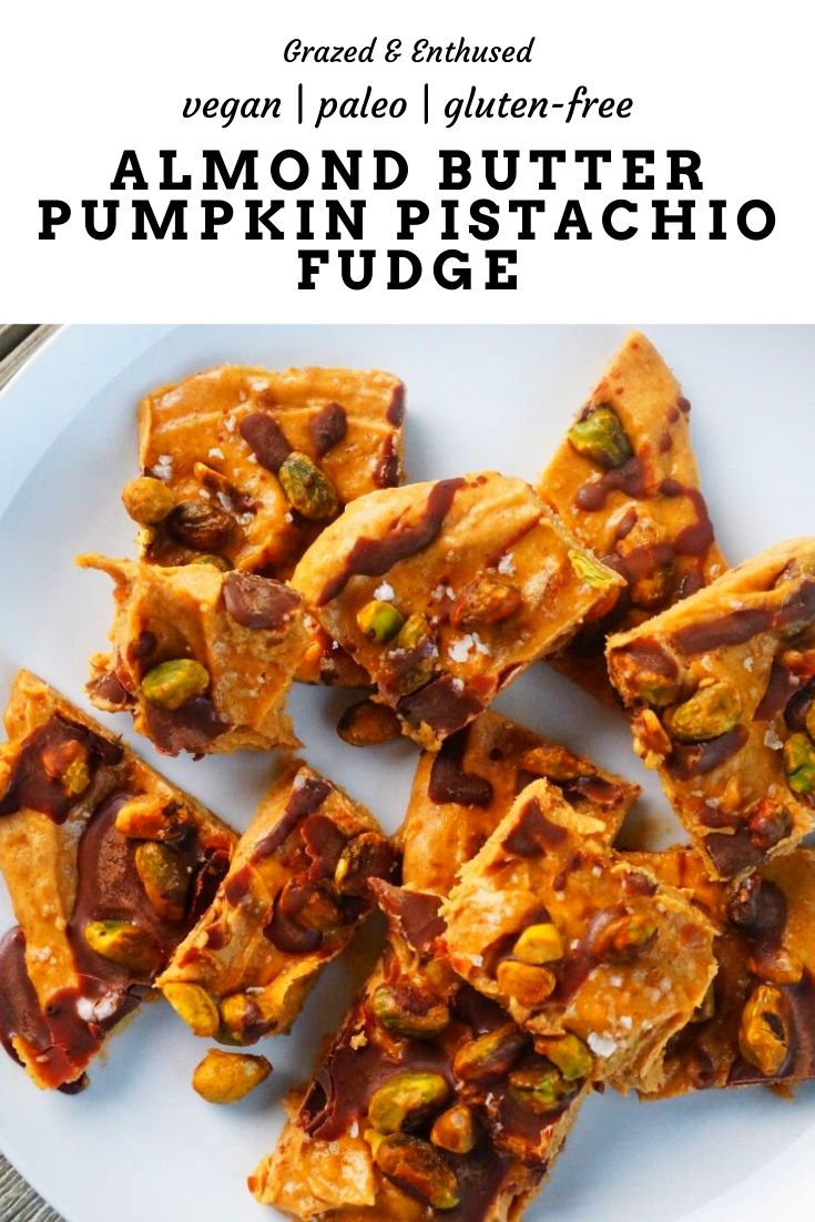 almond butter pumpkin pistachio fudge paleo