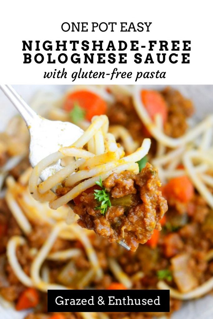 Nightshade-free Bolognese Sauce Paleo Whole30 AIP
