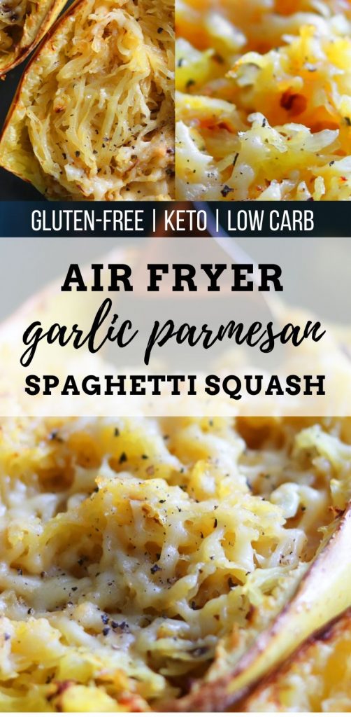 Air Fryer Parmesan Garlic Spaghetti Squash - Grazed & Enthused
