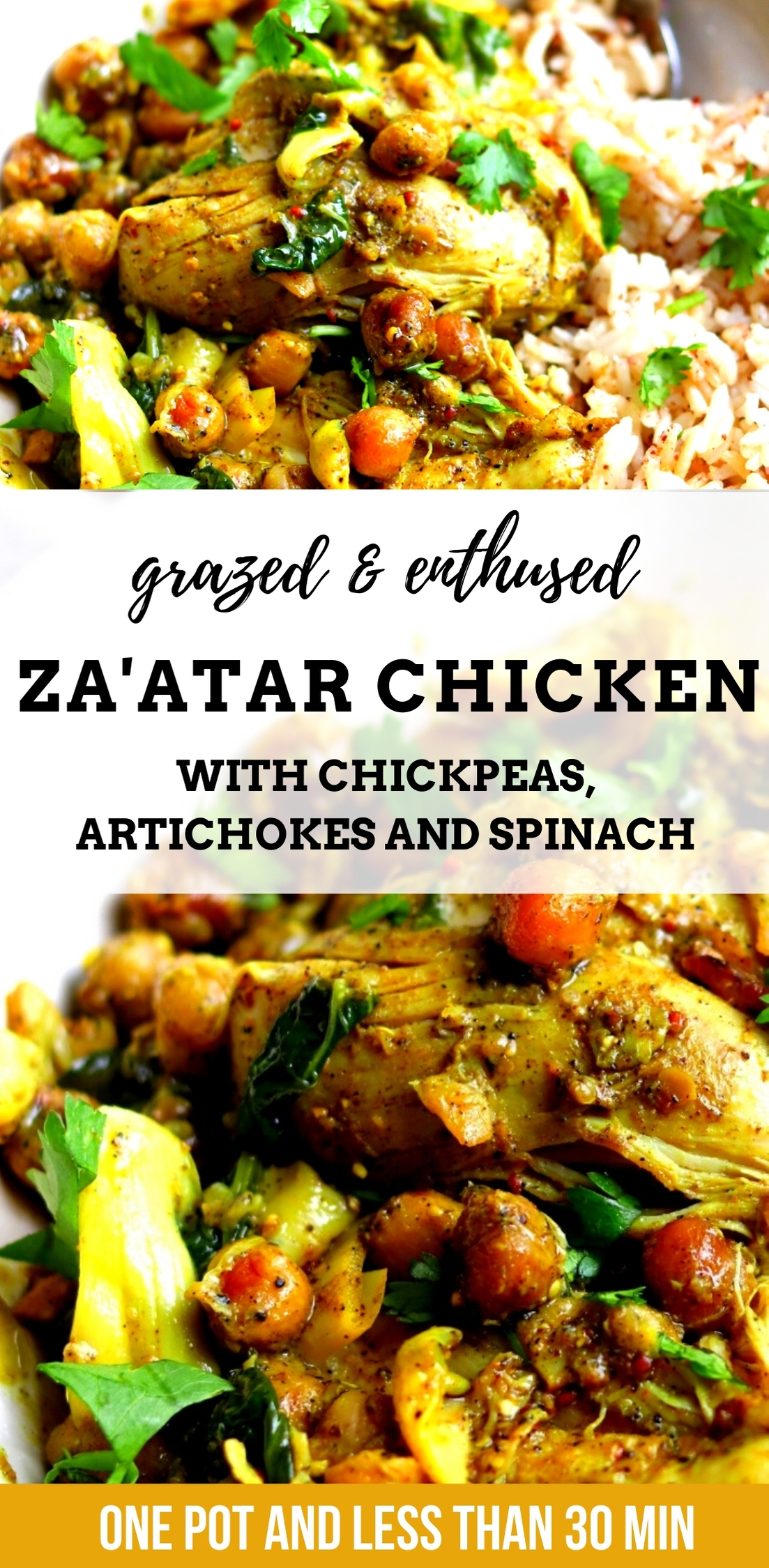 Lebanese Za'atar Chicken Chickpeas Artichokes