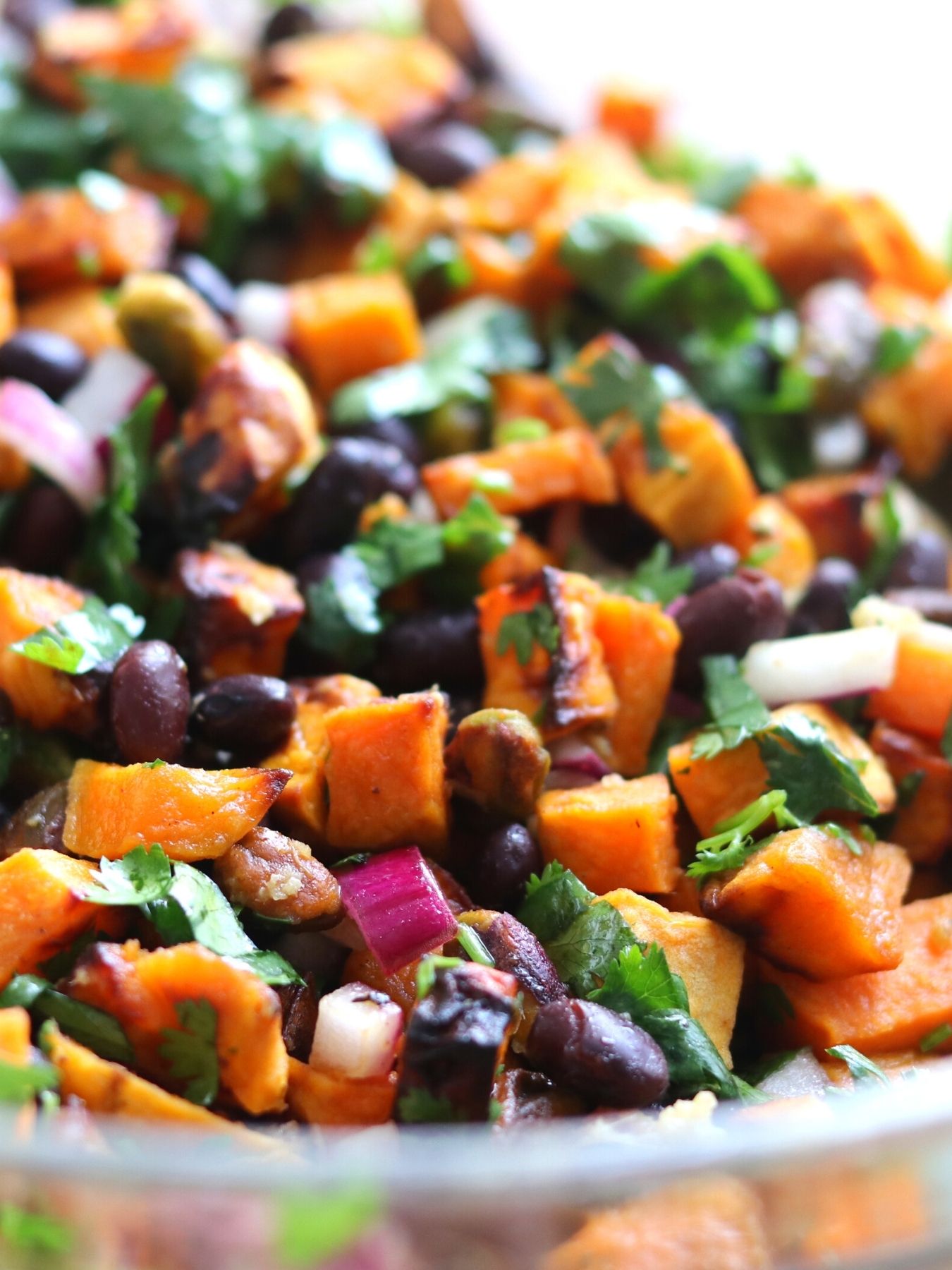 Roasted Sweet Potato and Black Bean Salad with Ginger-Lime Dressing