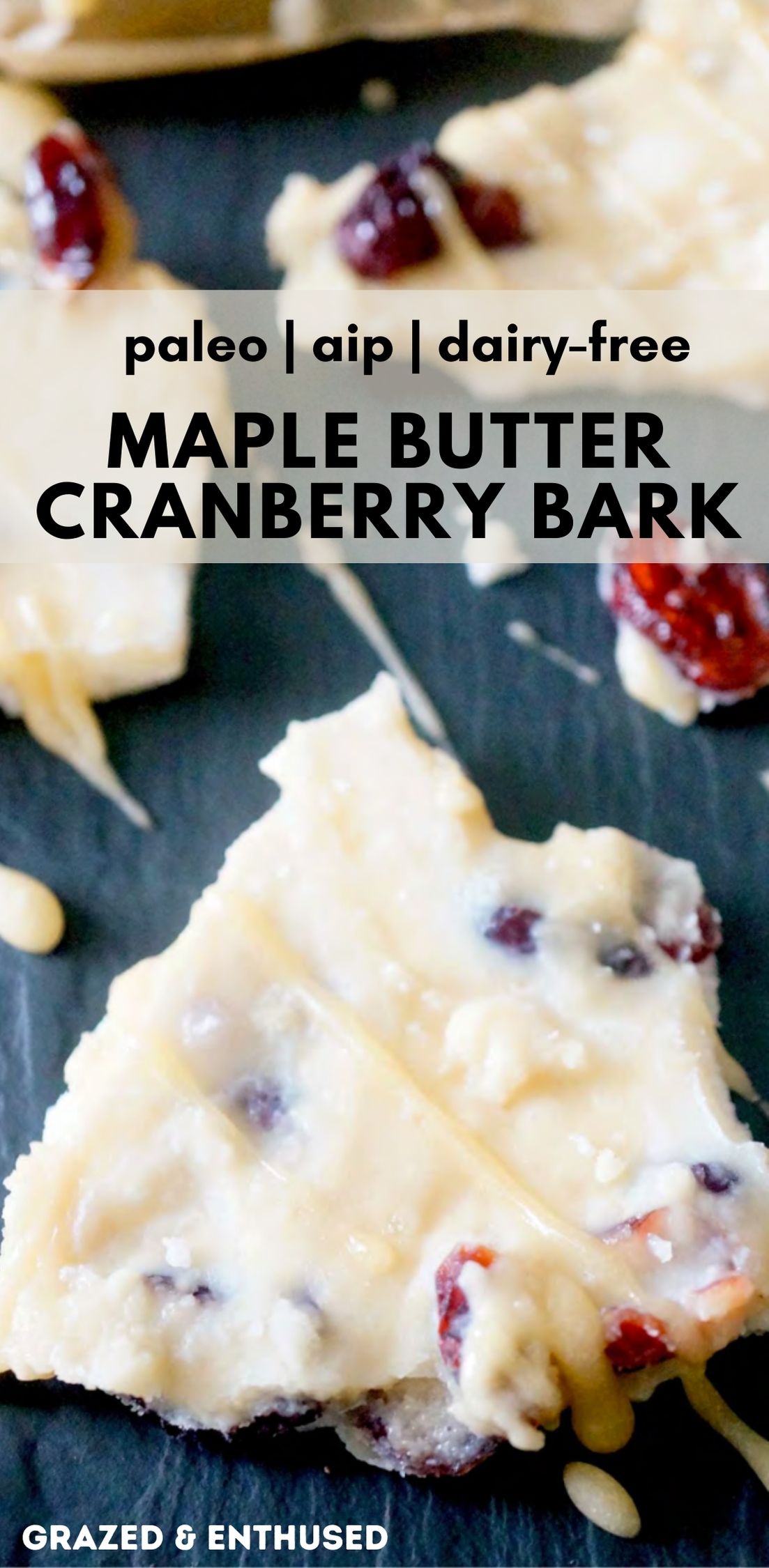 maple butter cranberry bark