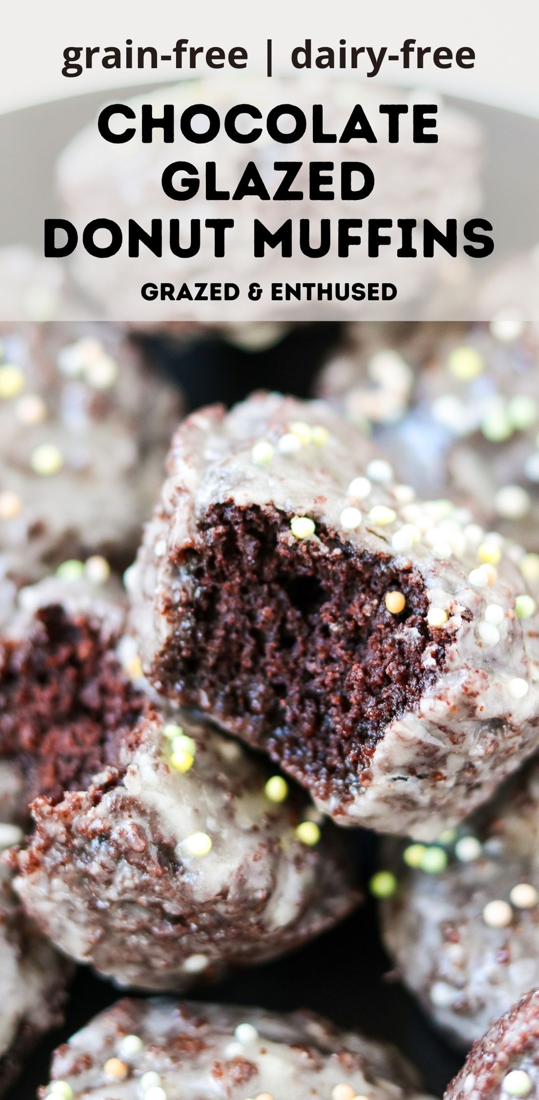 Grain-Free Chocolate Glazed Donut Muffins