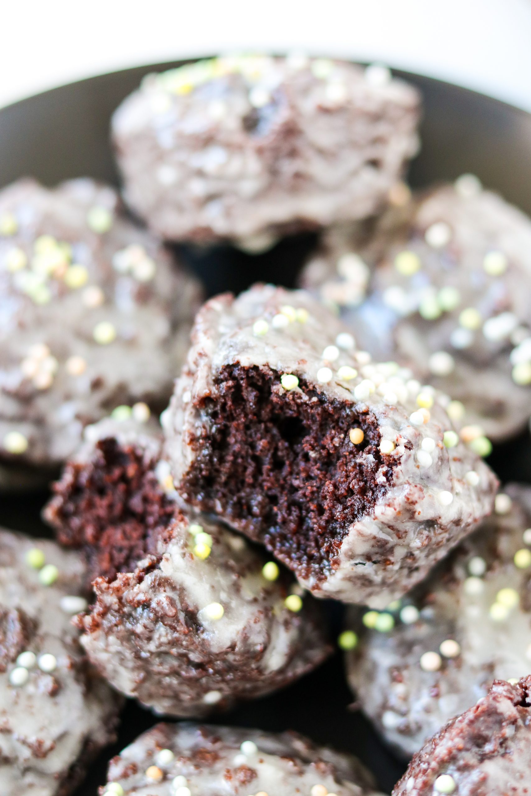 Grain-Free Glazed Chocolate Donut Muffins - Grazed & Enthused