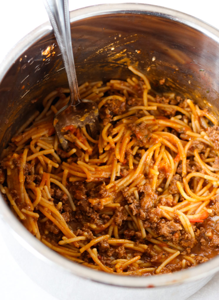 Instant Pot Spaghetti and Meat Sauce