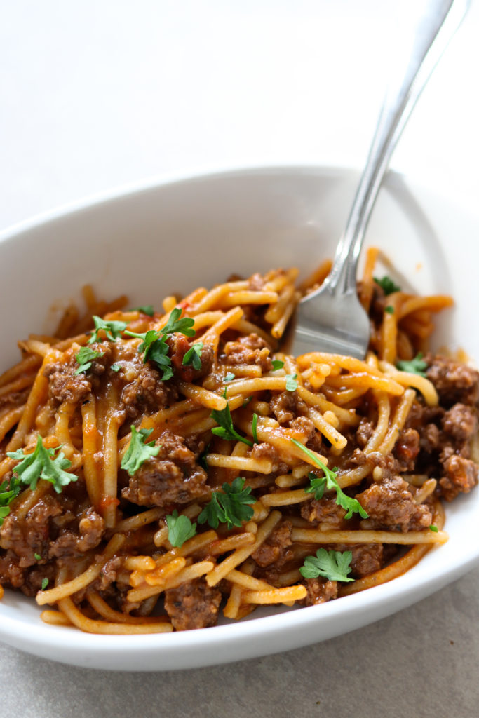 Instant Pot Spaghetti and Meat Sauce