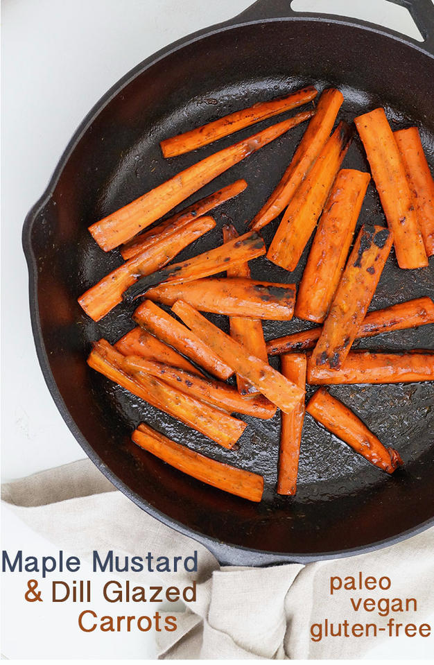 Maple Mustard Dill Glazed Carrots