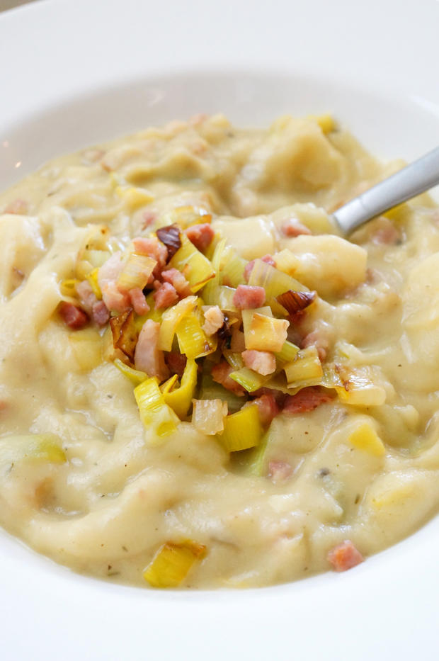 Parsnip & Pancetta Chowder with Crispy Leeks (Paleo, AIP, Whole30 ...