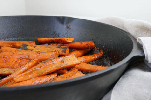 Maple Mustard Dill Glazed Carrots